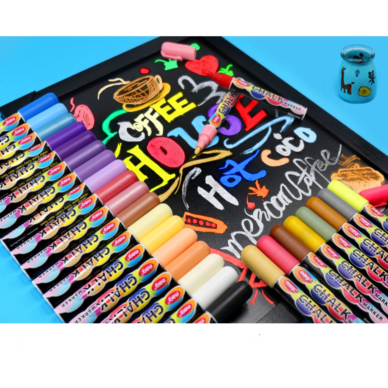 6Mm Liquid Chalk Markers Erasable Chalkboard Pens 2