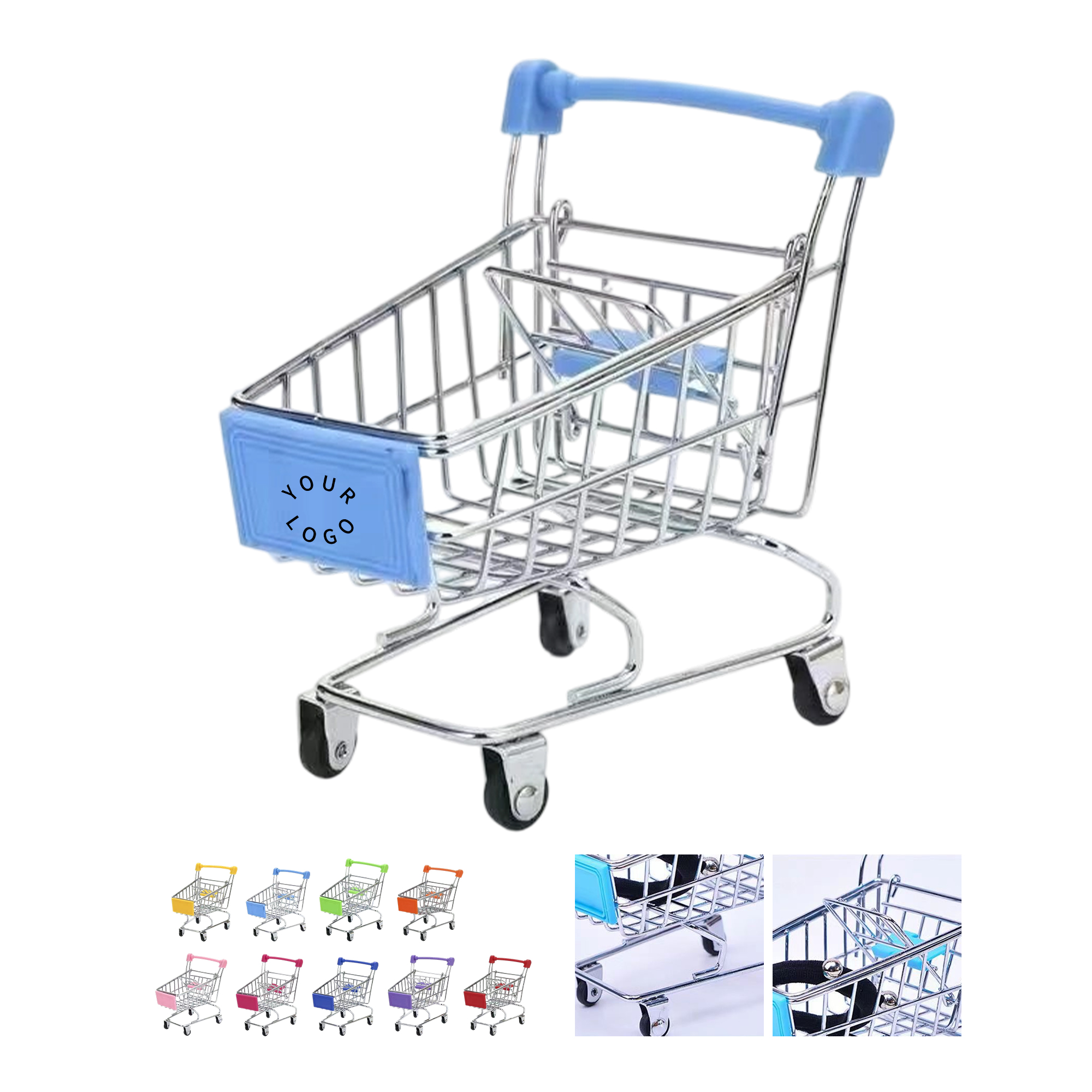 Mini Desktop Shopping Cart Organizer 4.3" x 3.3" x 4.7" 8
