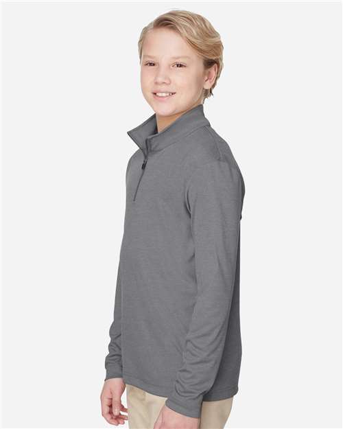 Youth Zone Sonic Heather Performance Quarter-Zip Pullover - TT31HY 41
