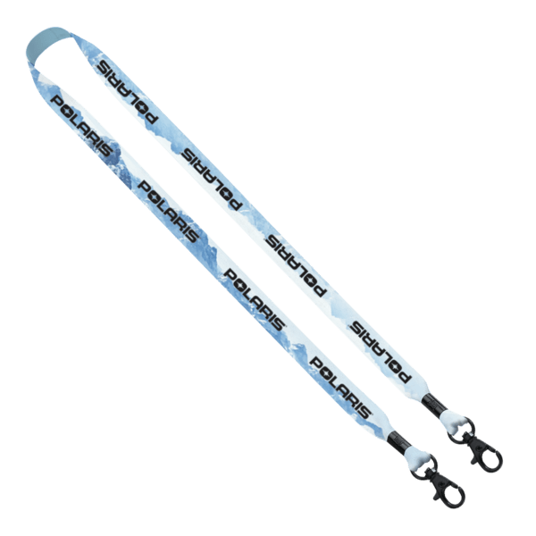 3/4" Double Ended Dye-Sublimated Lanyard with Metal Crimp and Metal Lobster 2