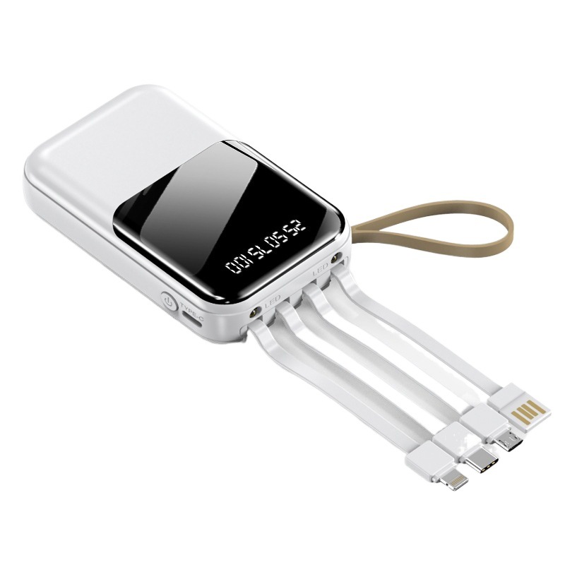 10000 Mah Power Bank W/ 4 Cables 5