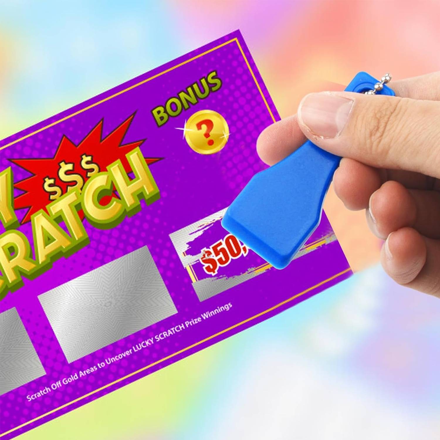 Multi-Color Lottery Ticket Plastic Scratcher Tool 7