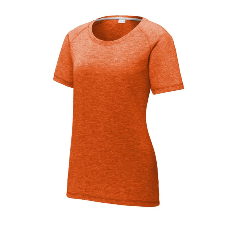 Sport-Tek Women's PosiCharge Tri-Blend Wicking Scoop Neck Raglan Tee. 70