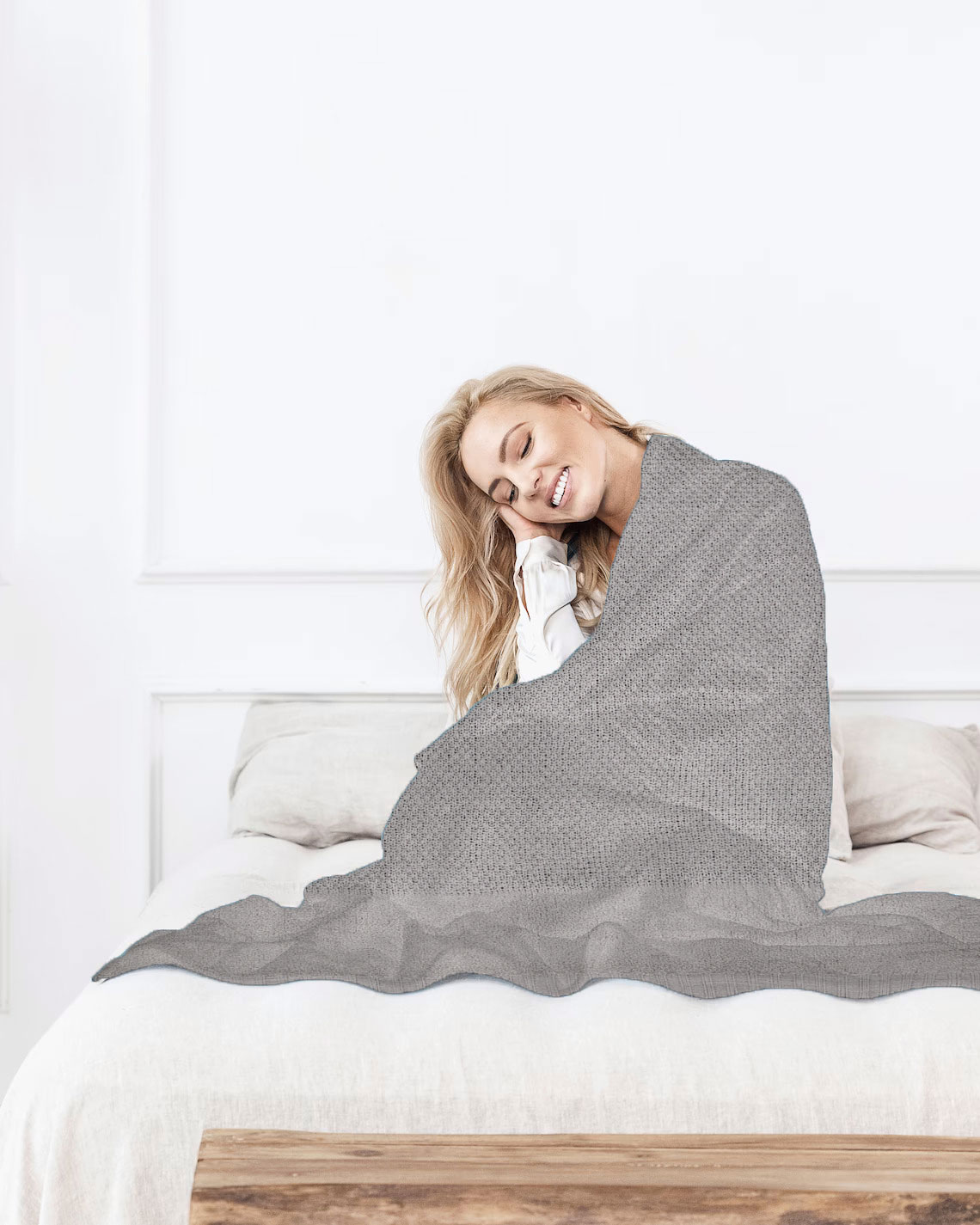 Crochet Knit Blanket, 50x60, Blank Only 14