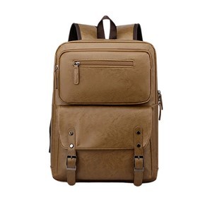 Men Travel PU Waterproof Laptop Backpack 9
