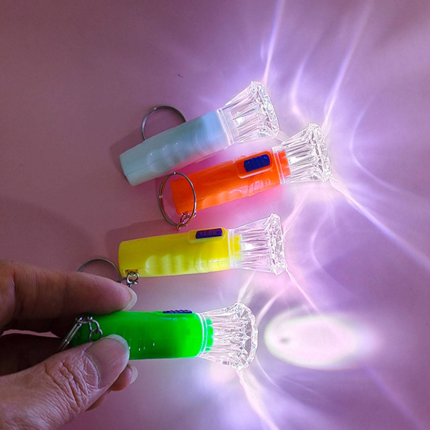 Mini Plastic LED Flashlight Keychain for Emergencies 7
