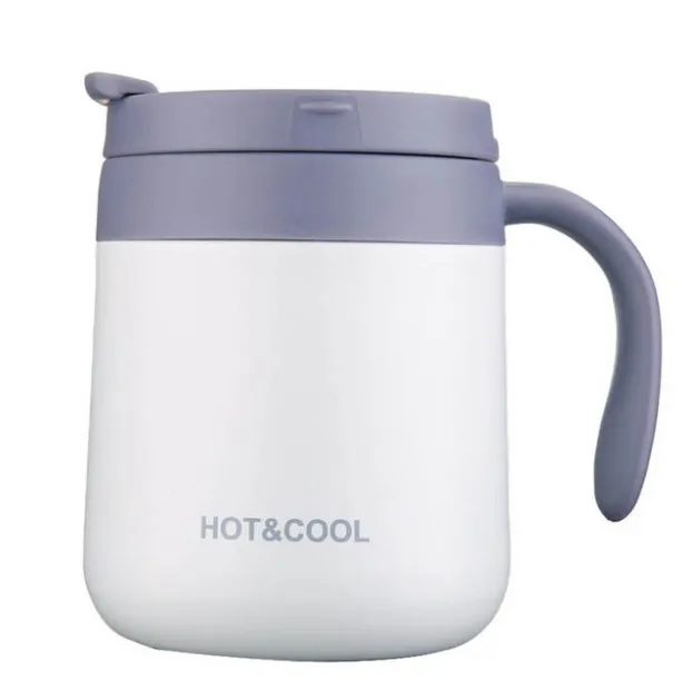 Double Wall Vacuum Reusable Coffee Cup with Handle,12oz. 6