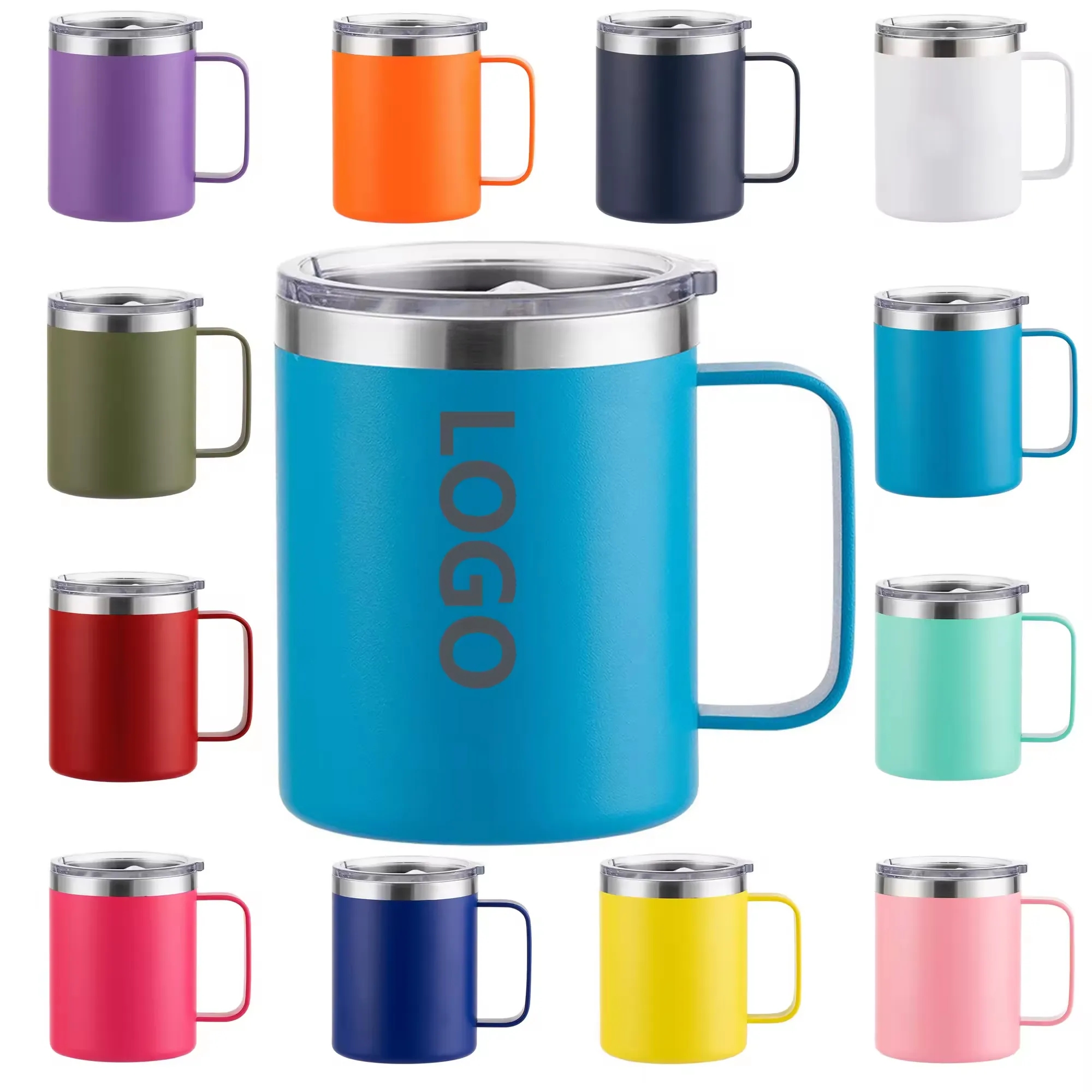 14 Oz. Stainless Steel Cup with Handle