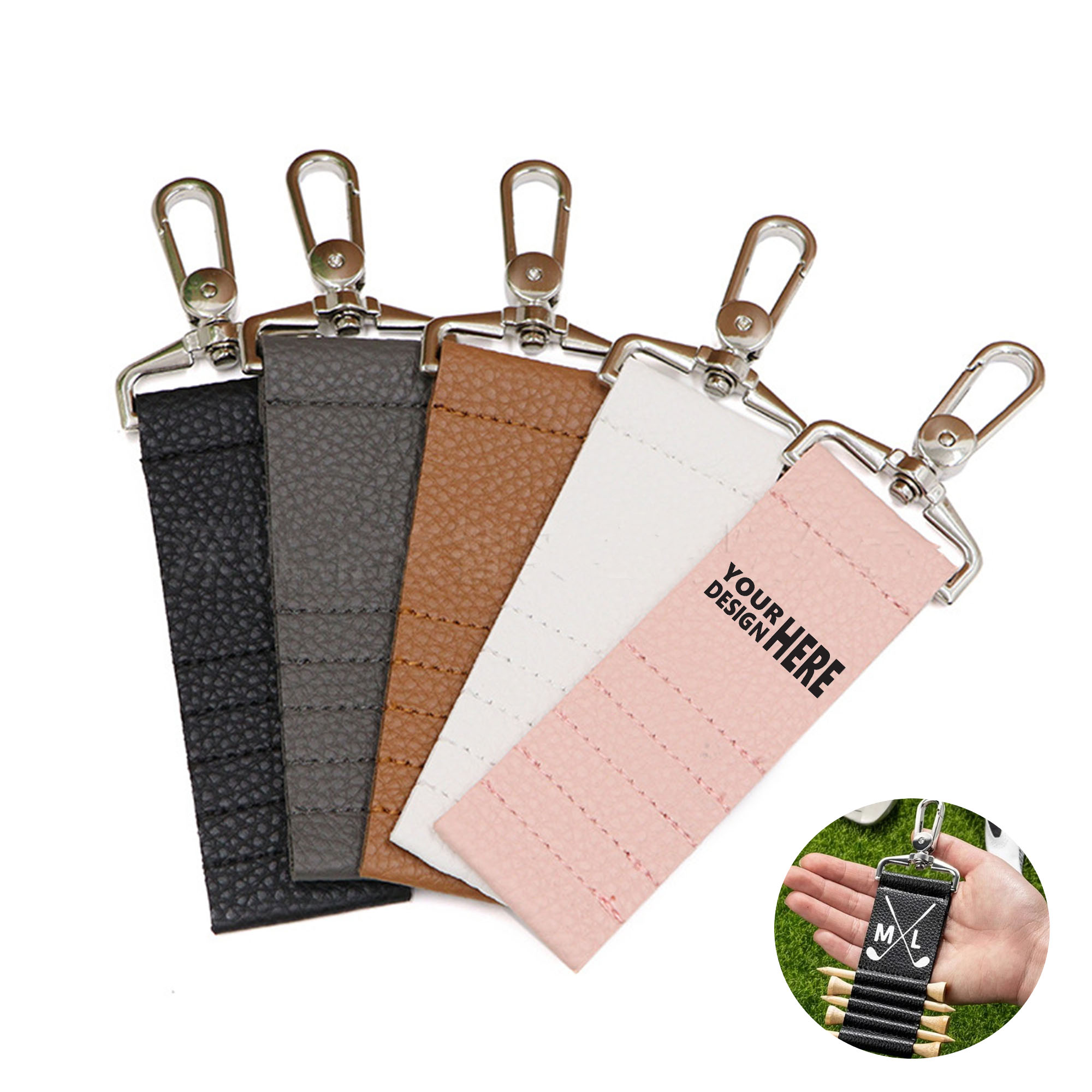 Leather Golf Tee Holder Pouch 1