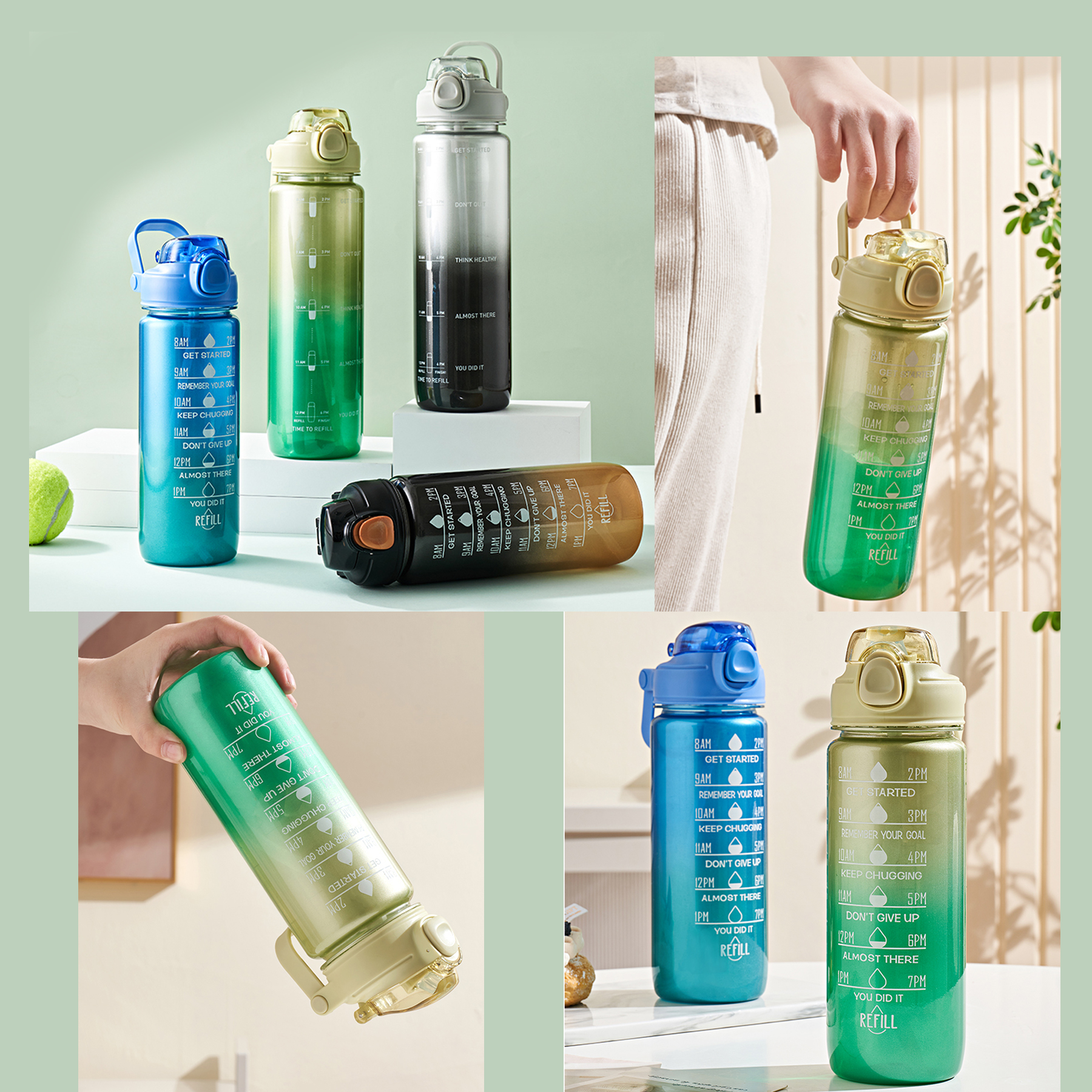 32 oz 24 oz Lightweight Travel Water Bottle  1