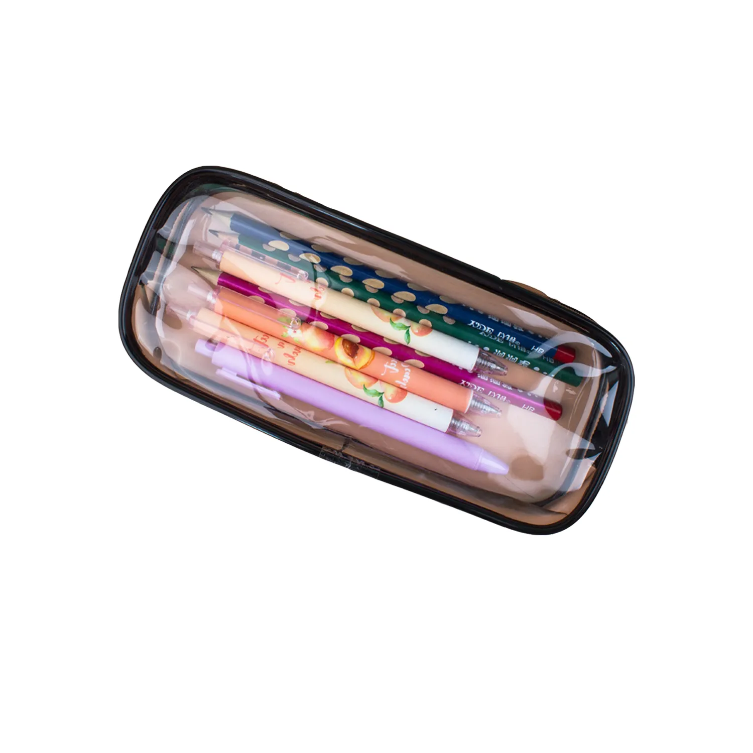 PVC Zipper Pencil Bag Exam Pen Pouch Case 2