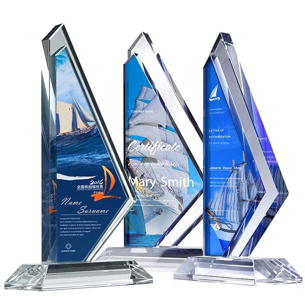 Crystal Sailboat Trophy Award 2