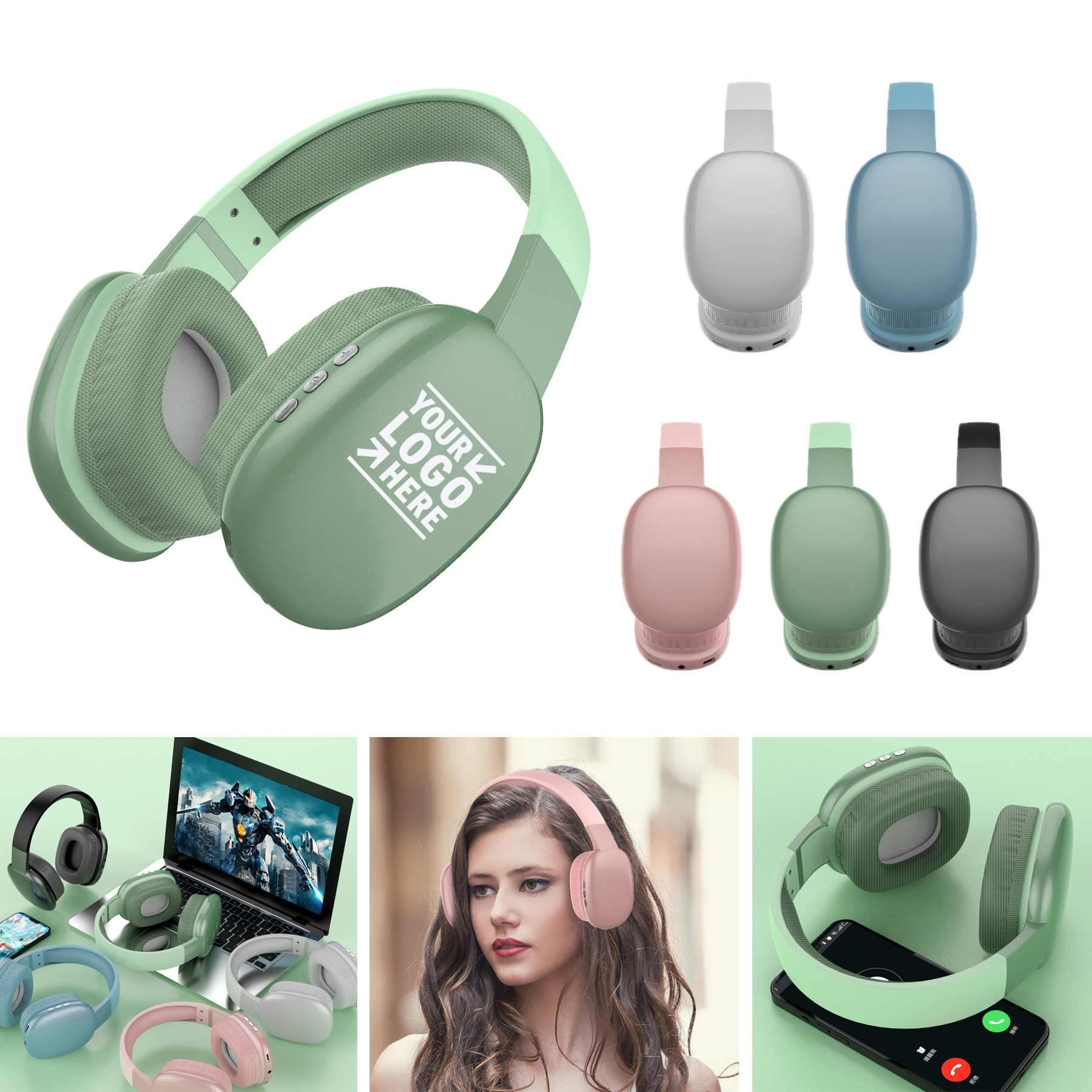 10Hr Playtime Rechargeable Over Ear Ultra Wireless Bluetooth Headphones with Microphone 1