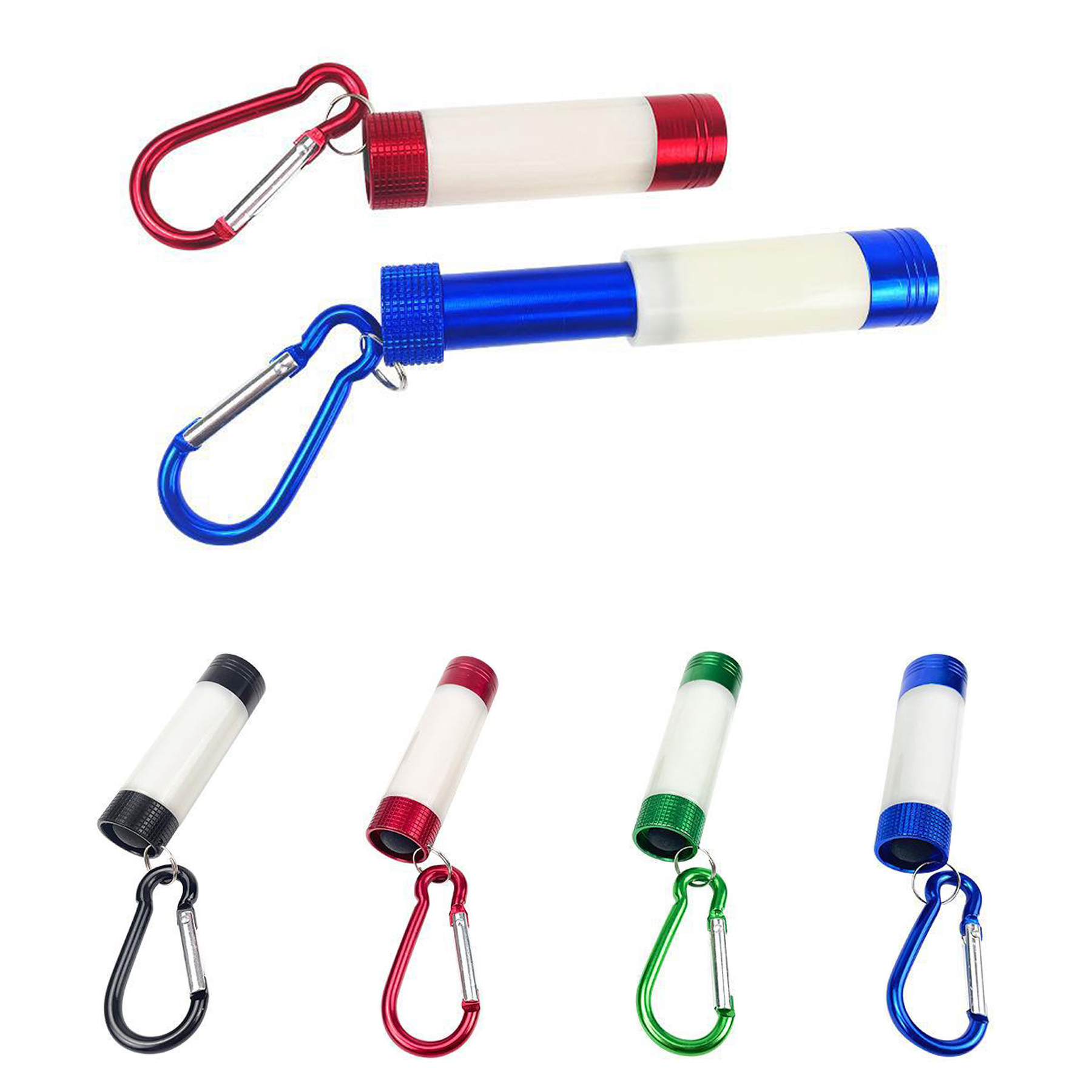 Mini Retractable Aluminum LED Flashlight With Keyring 5