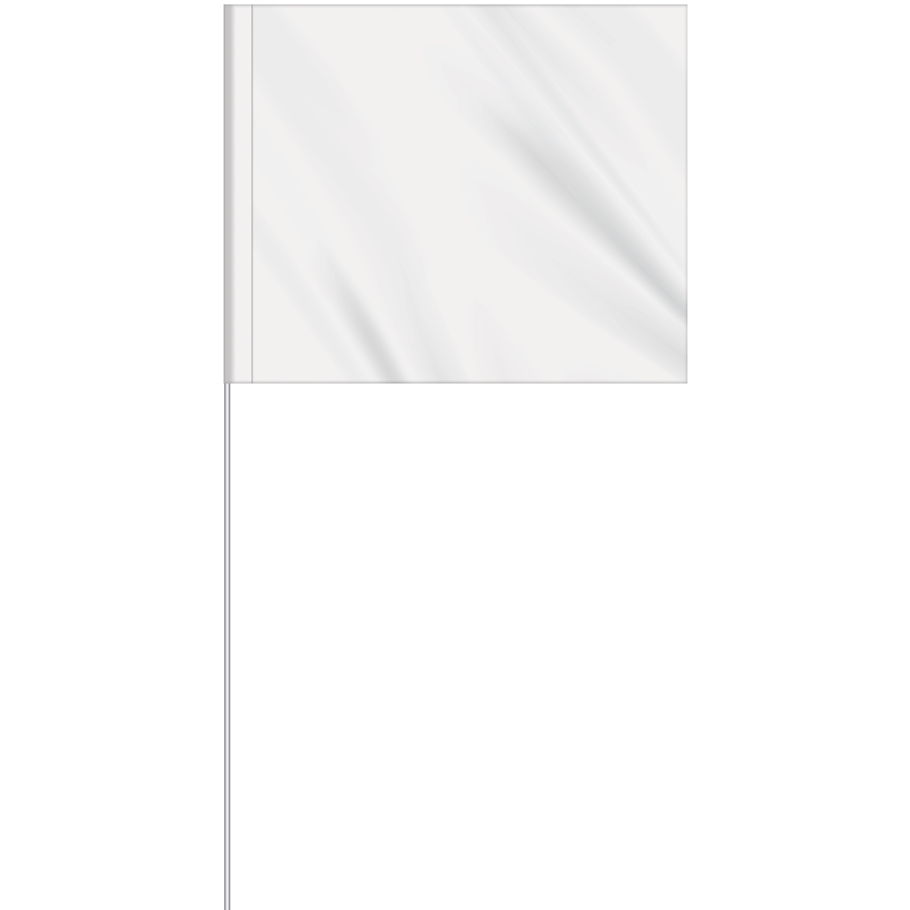 1-Color 5" x 6" Custom Vinyl Marking Flag w/ 27" Plastic Staff 23