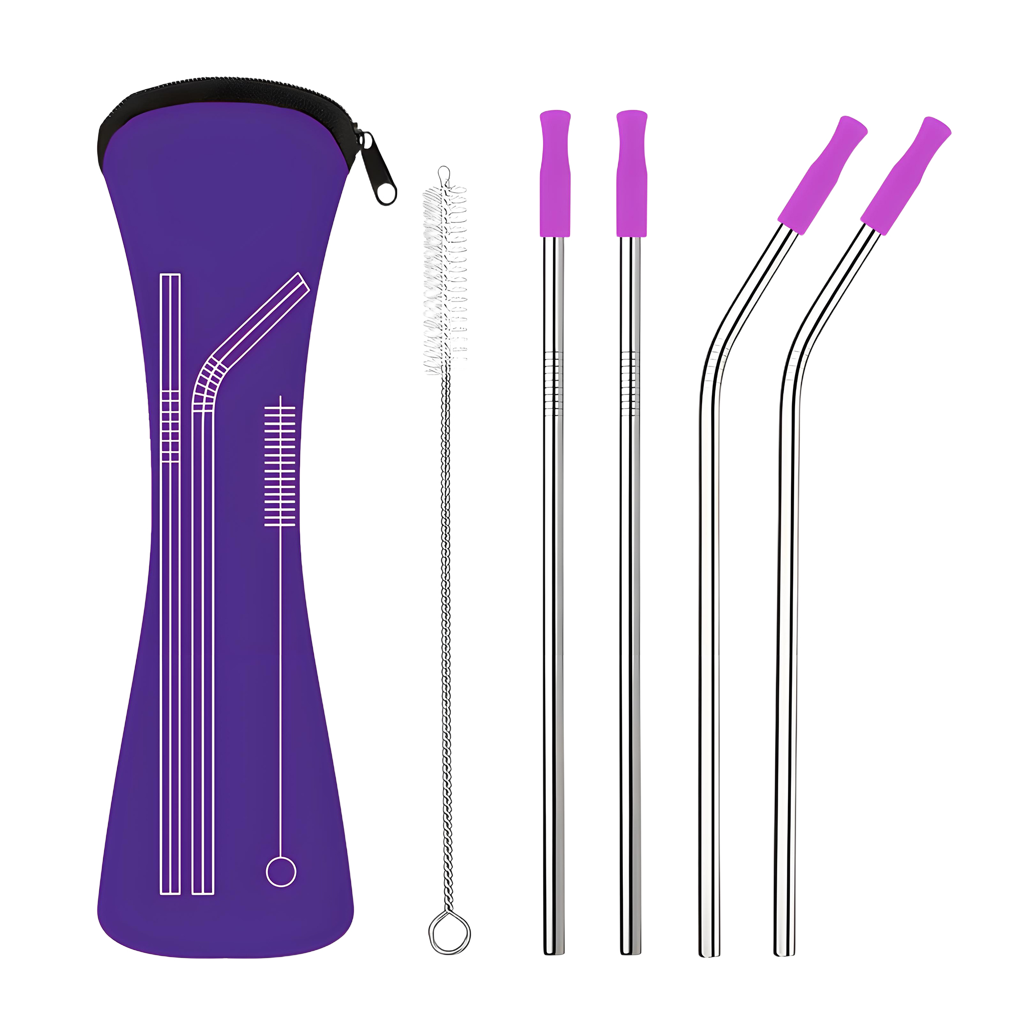 6 Piece Stainless Straw Set 7