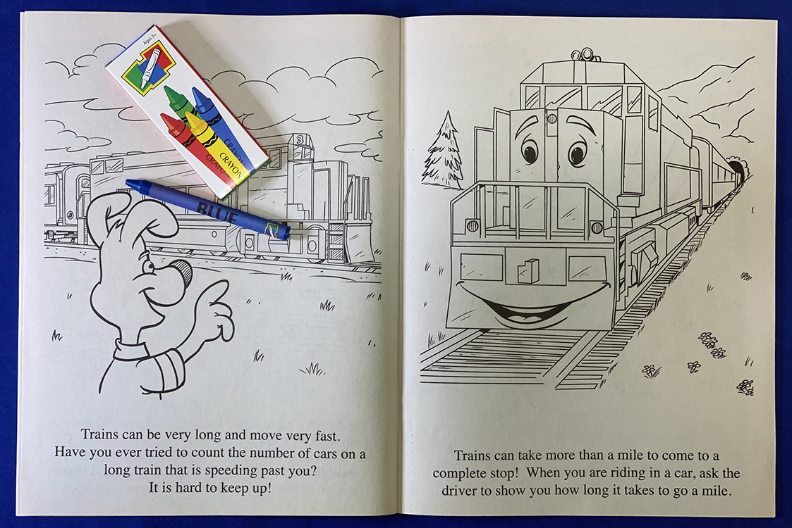 COLORING SET - Railroad Safety Coloring Book Fun Pack 4