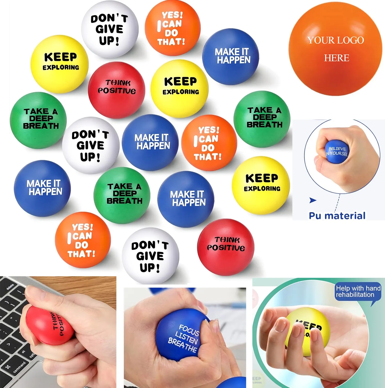2.8" PU Stress Relief Balls 1