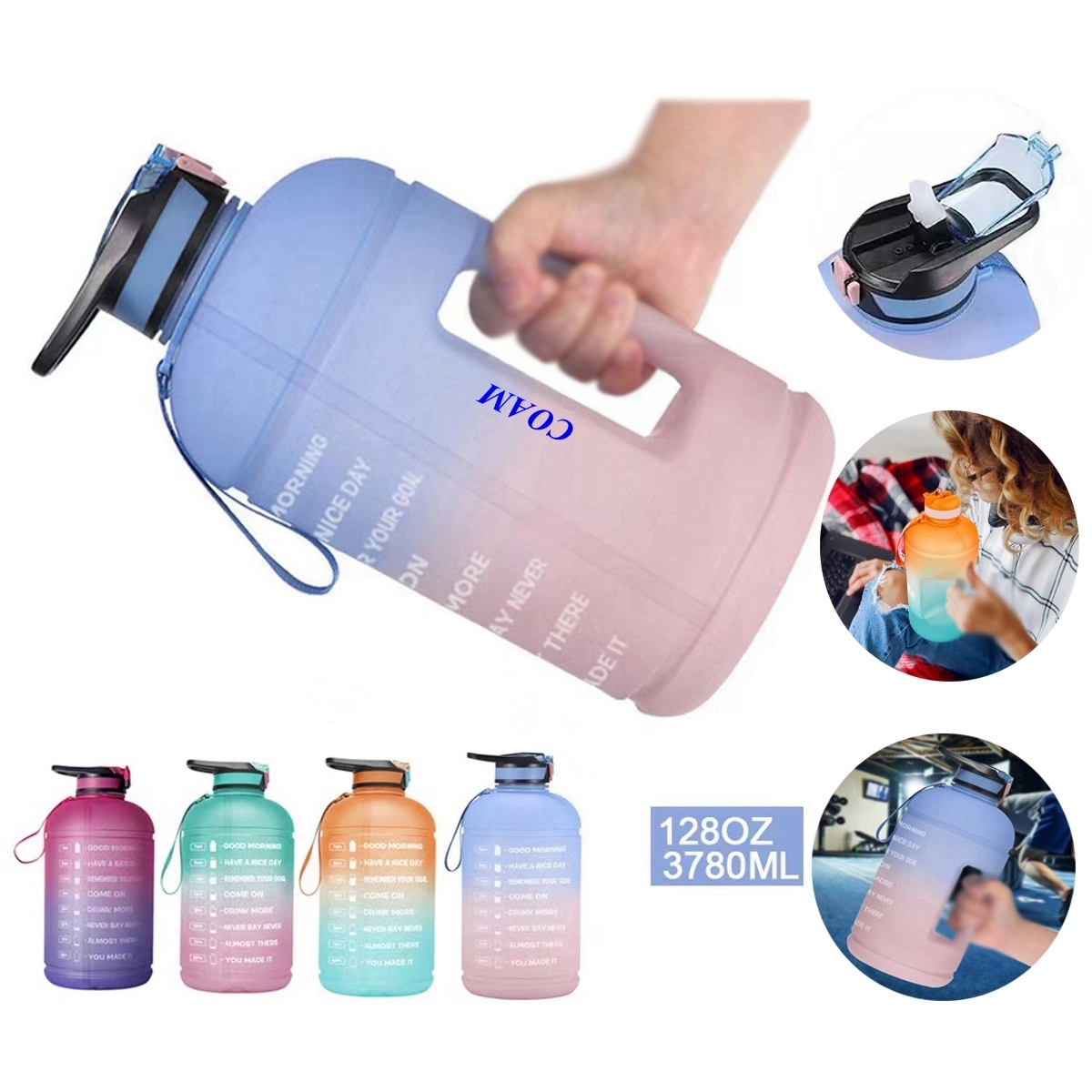 Gallon Water Bottle With Time Marker 2