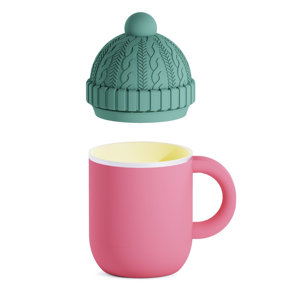 12 oz Insulated Mug with Ceramic Coated Interior - Asobu Happy Hats Beanie 6
