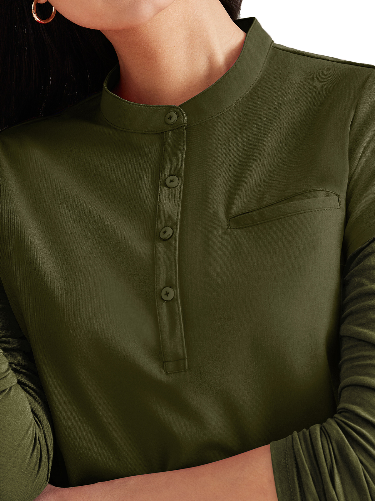 Barco Unify - Women's One-Pocket Henley Style Mission Scrub Top 6