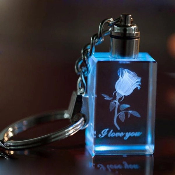 LED Light Crystal Key Chain 2