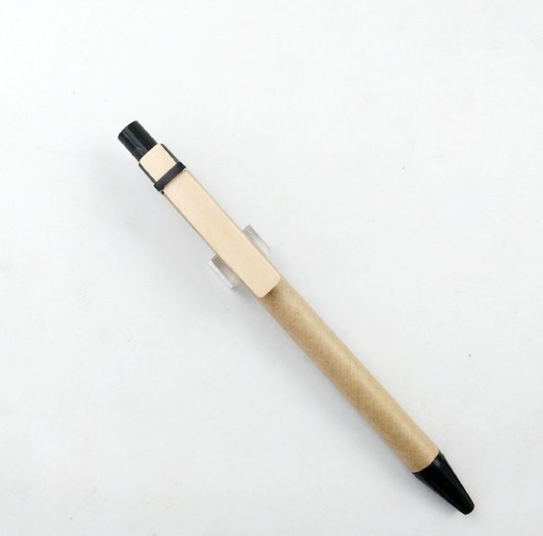 Eco-friendly Recycled cardboard pen with bamboo clip 2