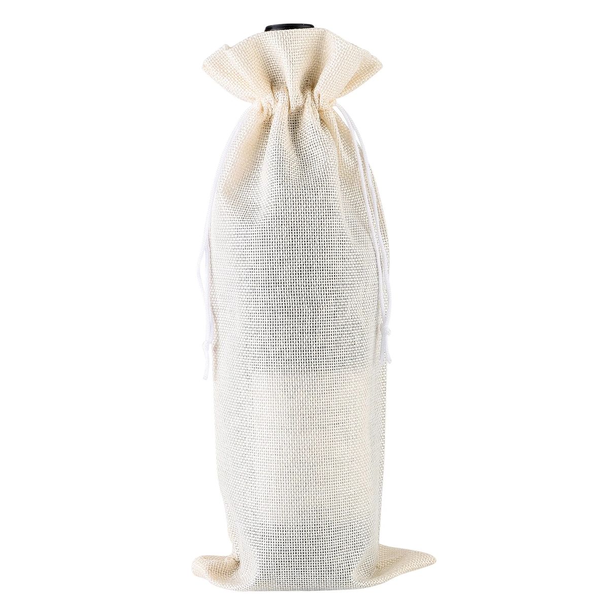 Wine Gift Pouch Burlap Fabric Reusable 19