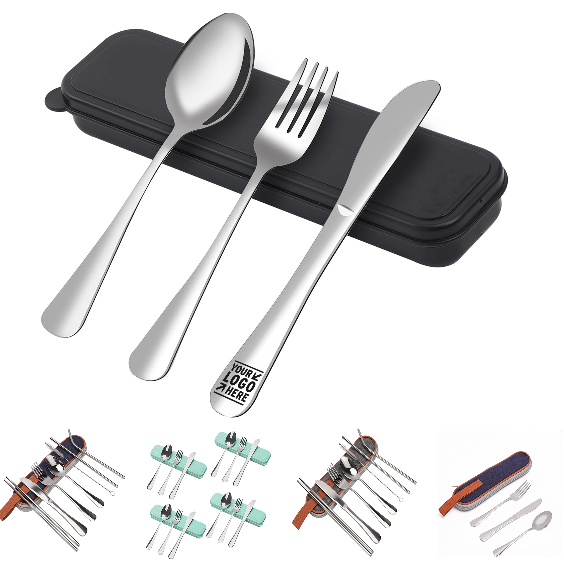 6.4 Oz 4 Pieces Travel Utensil Set 2