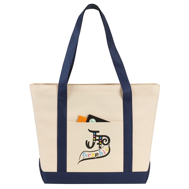 Two-Tone Carry-All Tote, custom tote bag with logo imprint 4