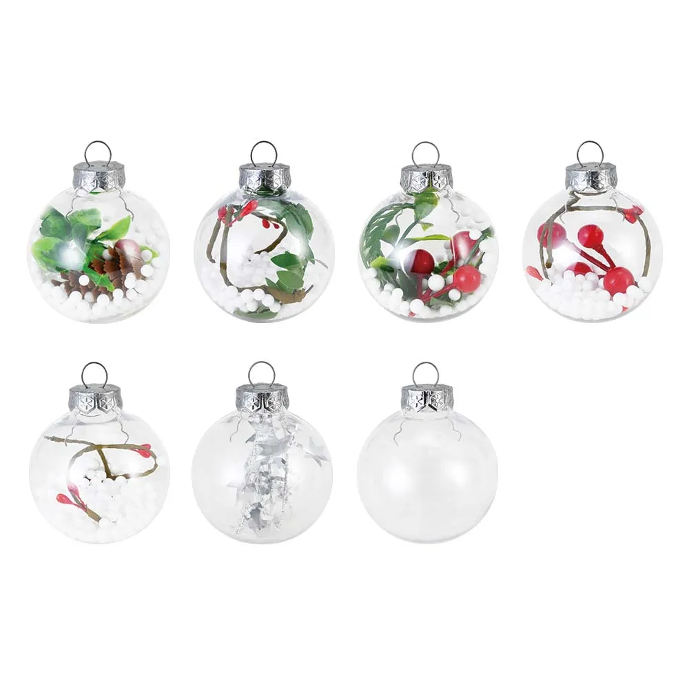 Transparent Filling Baubles Holiday Hanging Balls 7