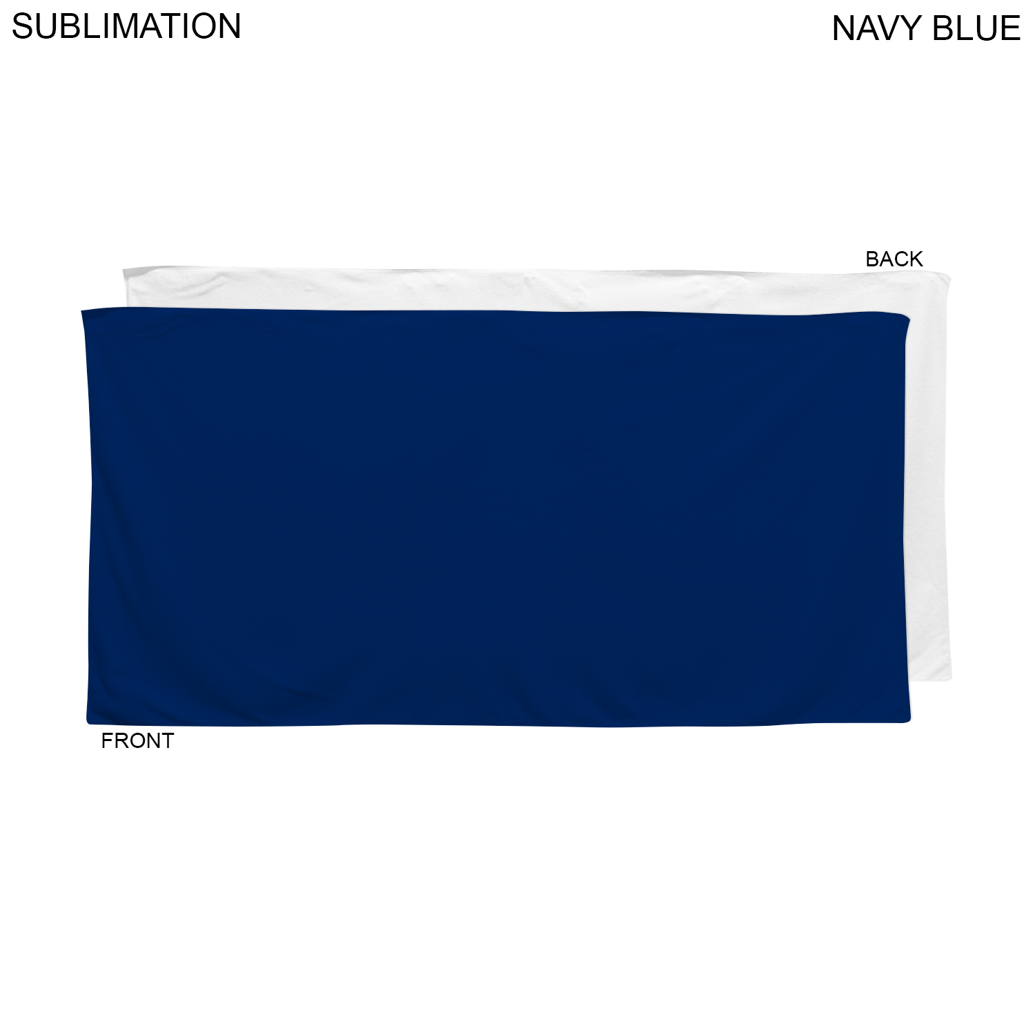 24 Hr Express Ship - Colored Plush Velour Terry Cotton Blend Beach Pool Towel, 24x48, Sublimated 2