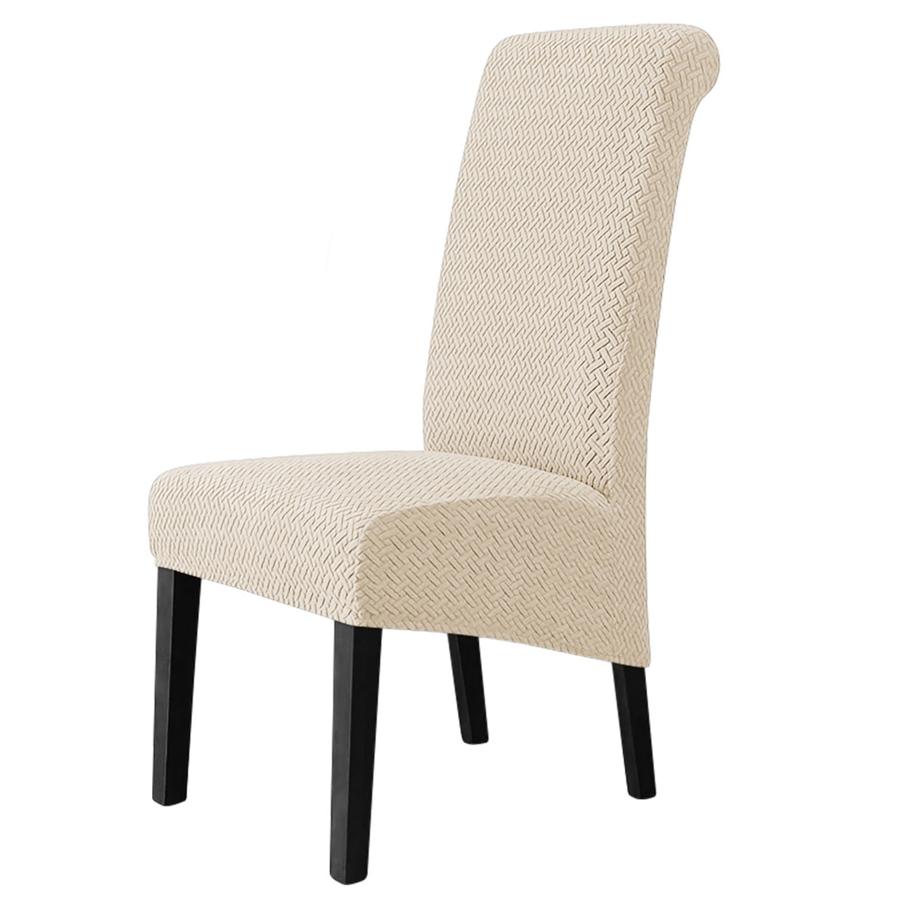 Striped Lattice Elastic Chair Cover 3