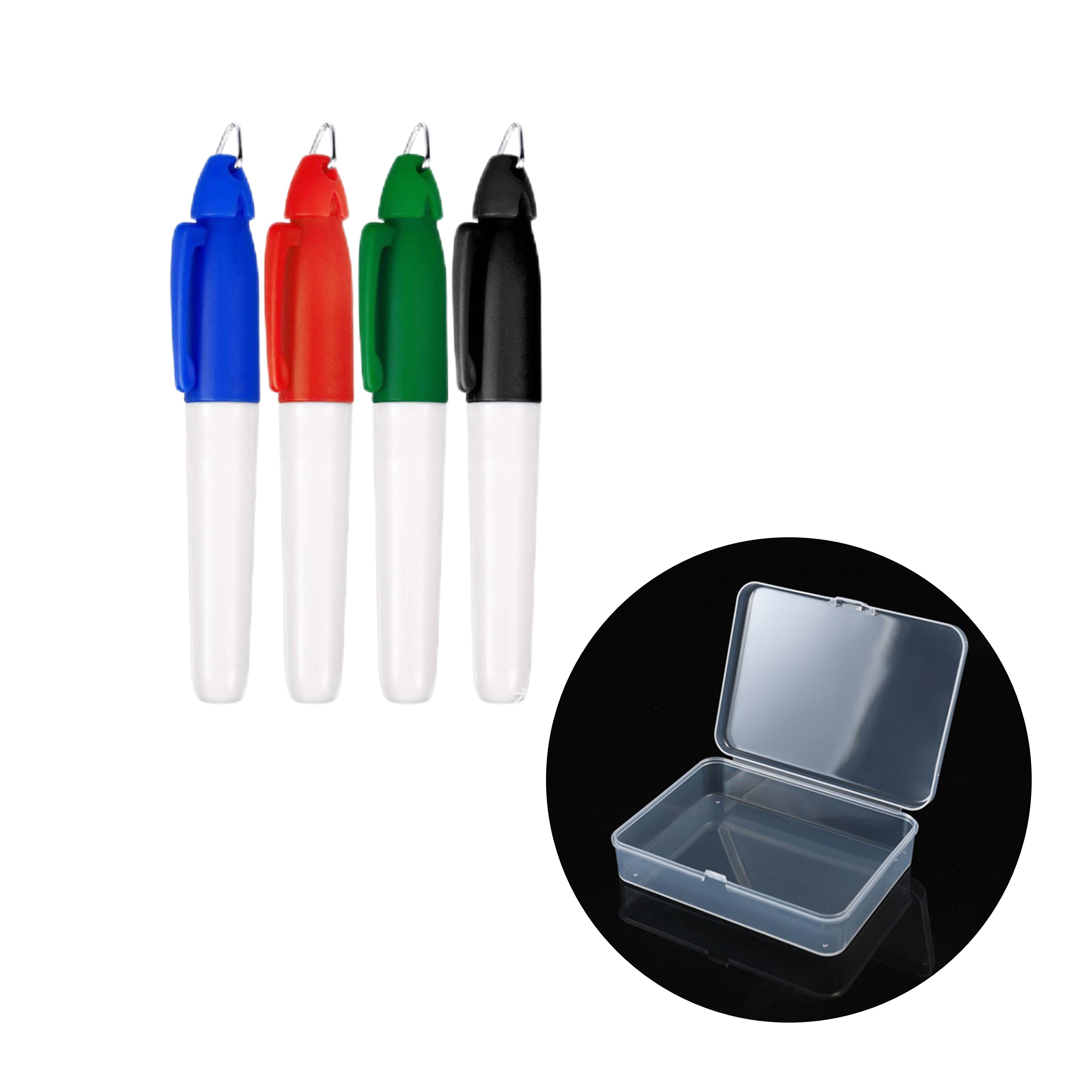 Permanent 4PCS Marker in Clear Plastic Box 4