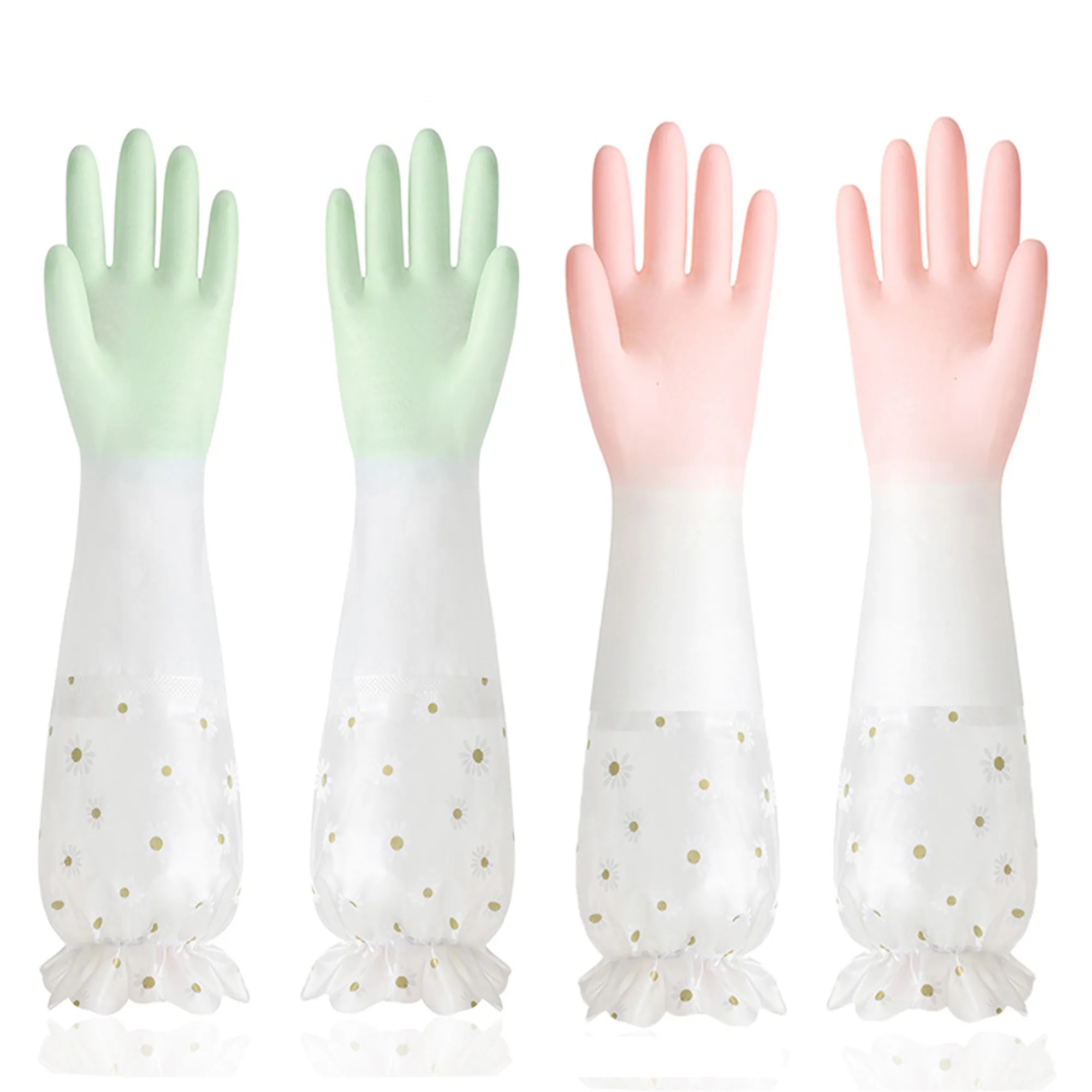 PVC Dishwashing Cleaning Gloves 3