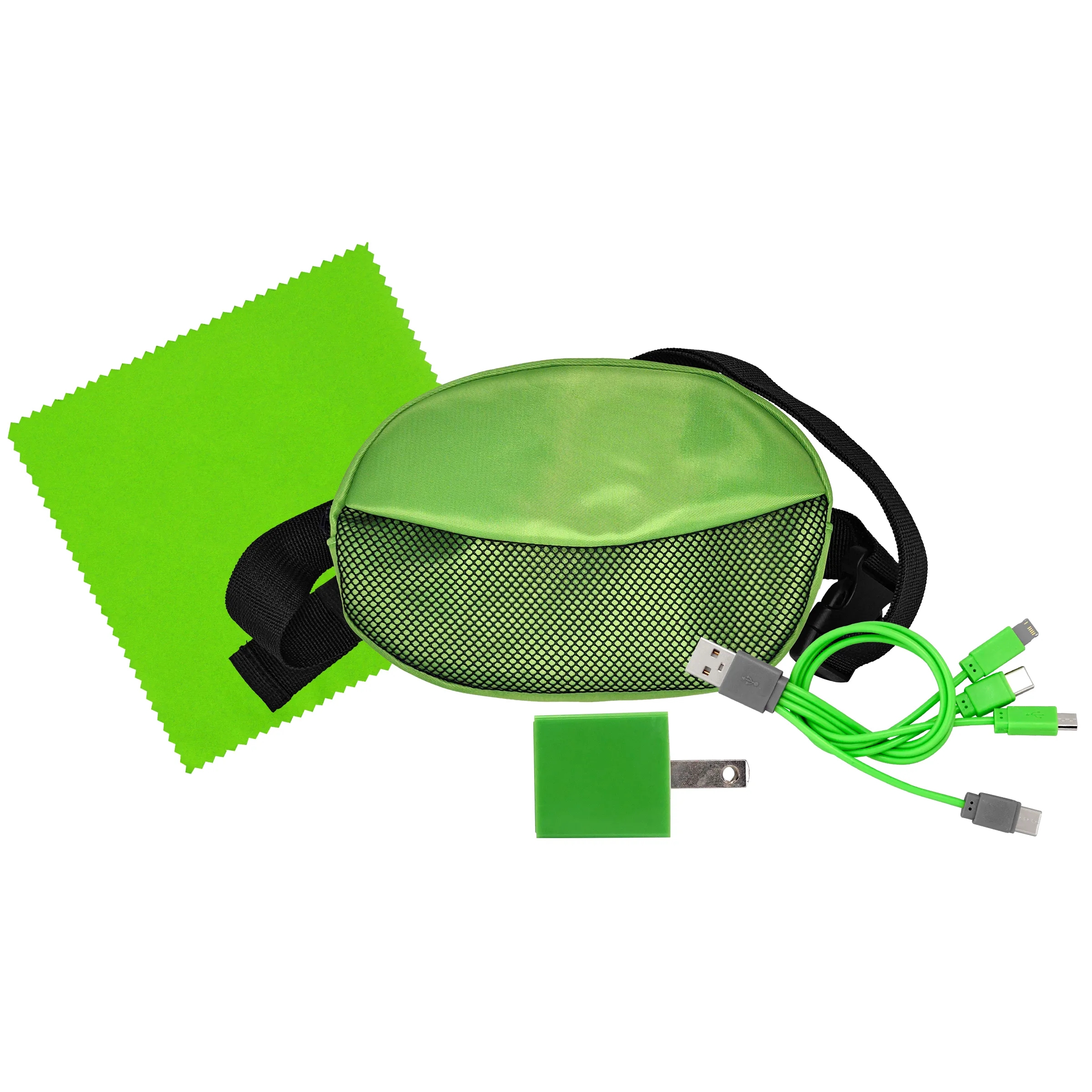 Sporty Charger, Cable and Cloth Travel Set 16