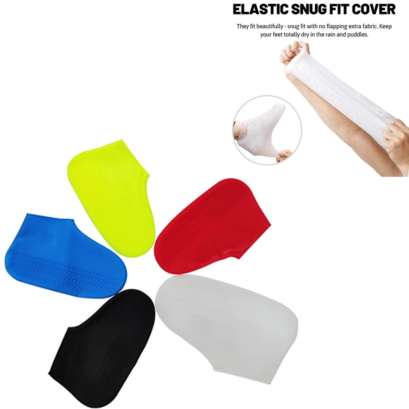 Elastic Silicone Waterproof Shoe Covers MOQ 100PCS 2