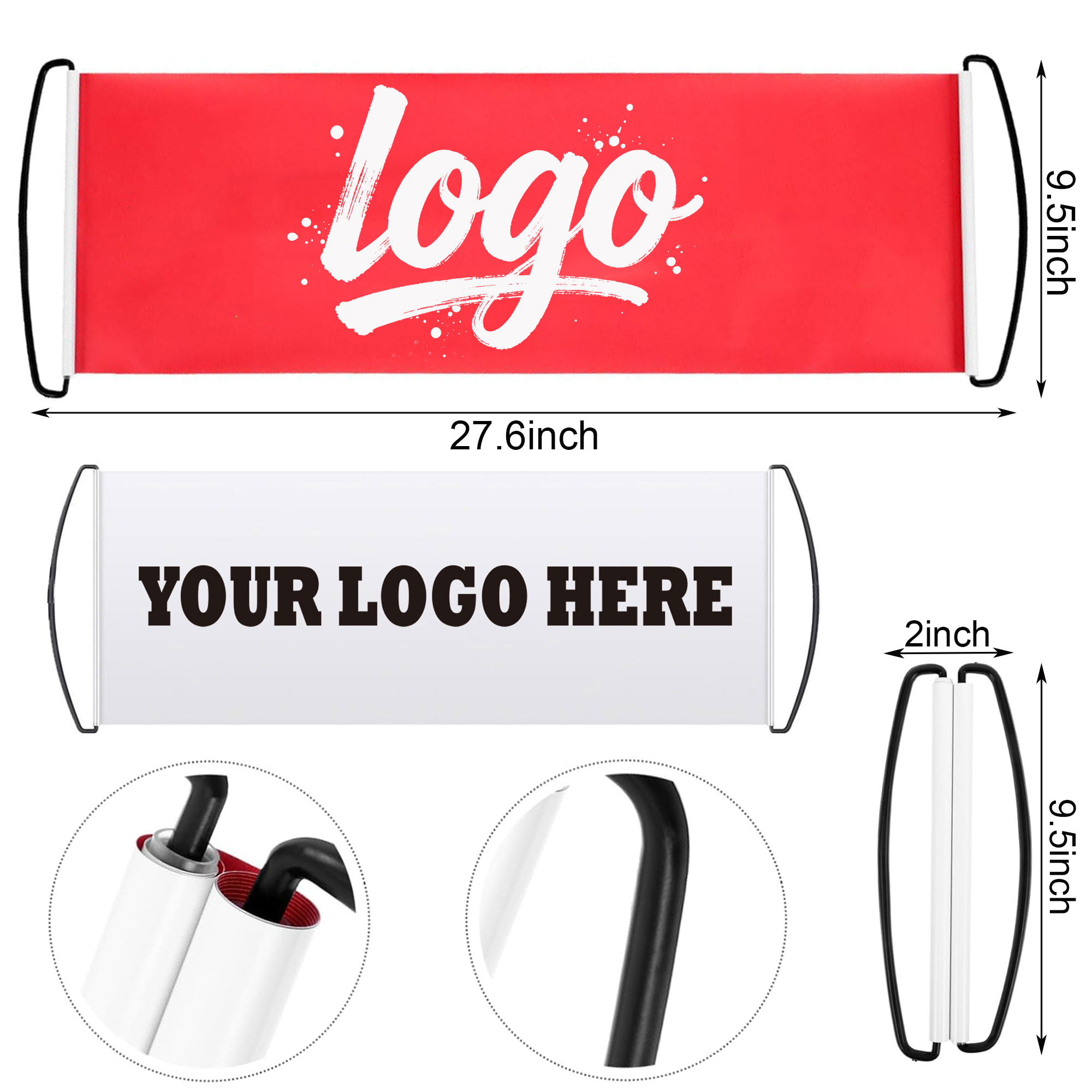 MOQ50 Reusable Handheld Custom Banner 4