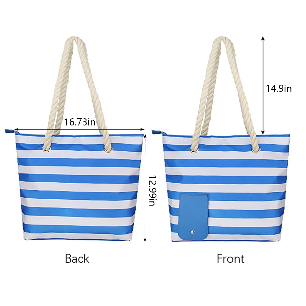 Beach Wine Tote Bag With Hidden Insulated Compartment 4