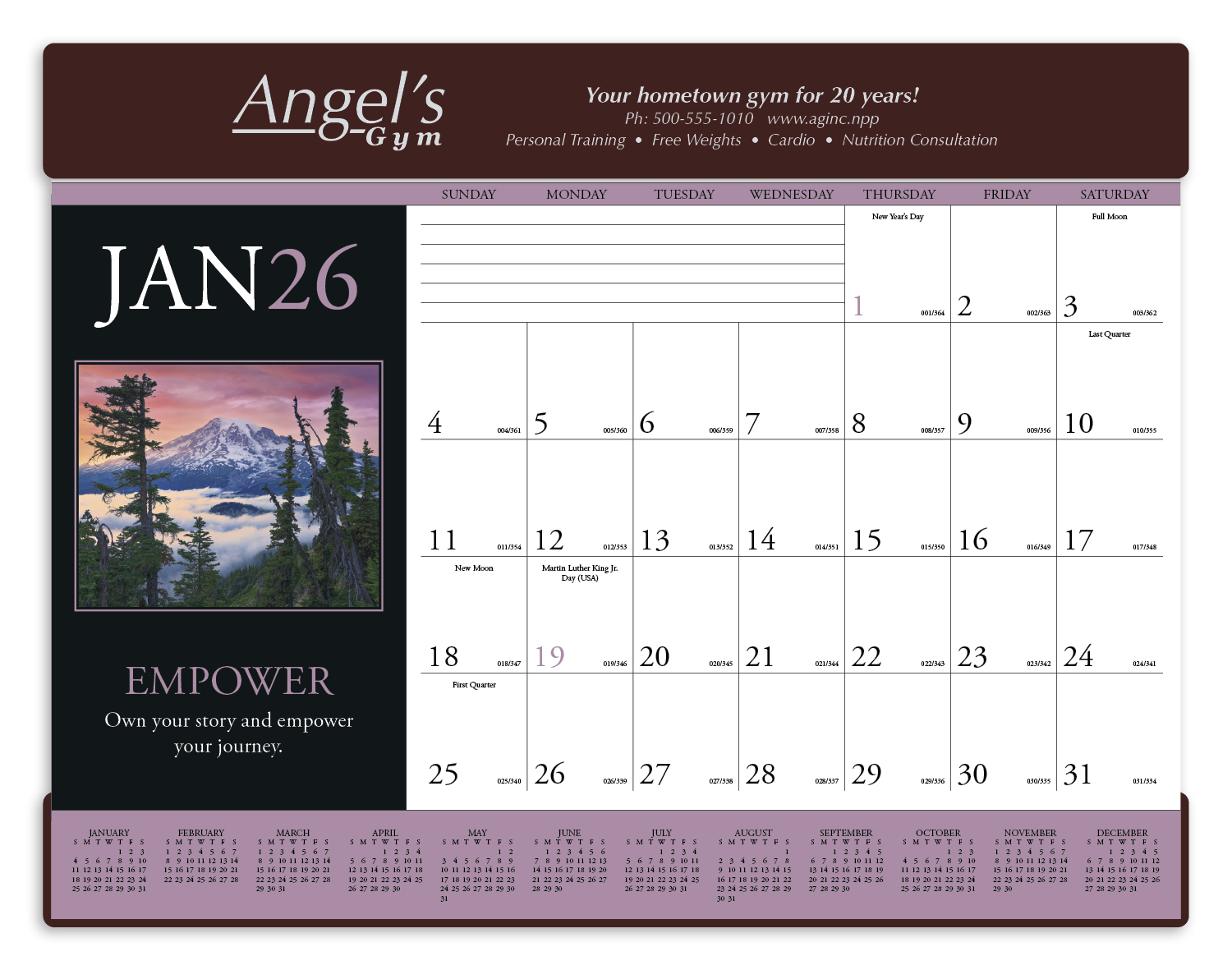 Triumph® Calendars Motivations Desk Pad