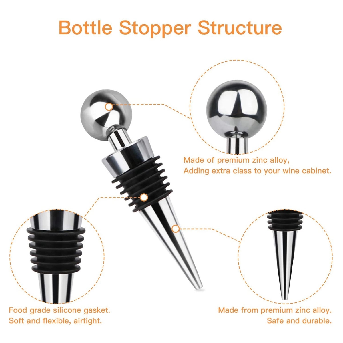 Stainless Steel Bottle Stoppers 6