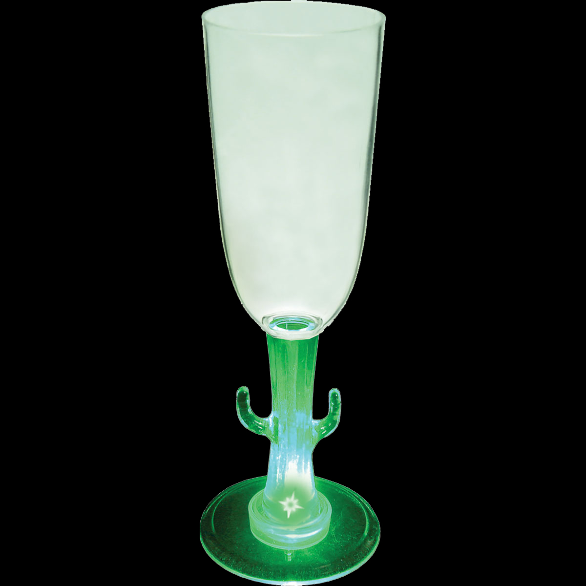 7oz Light Up Novelty Stem Plastic Champagne Flute 3