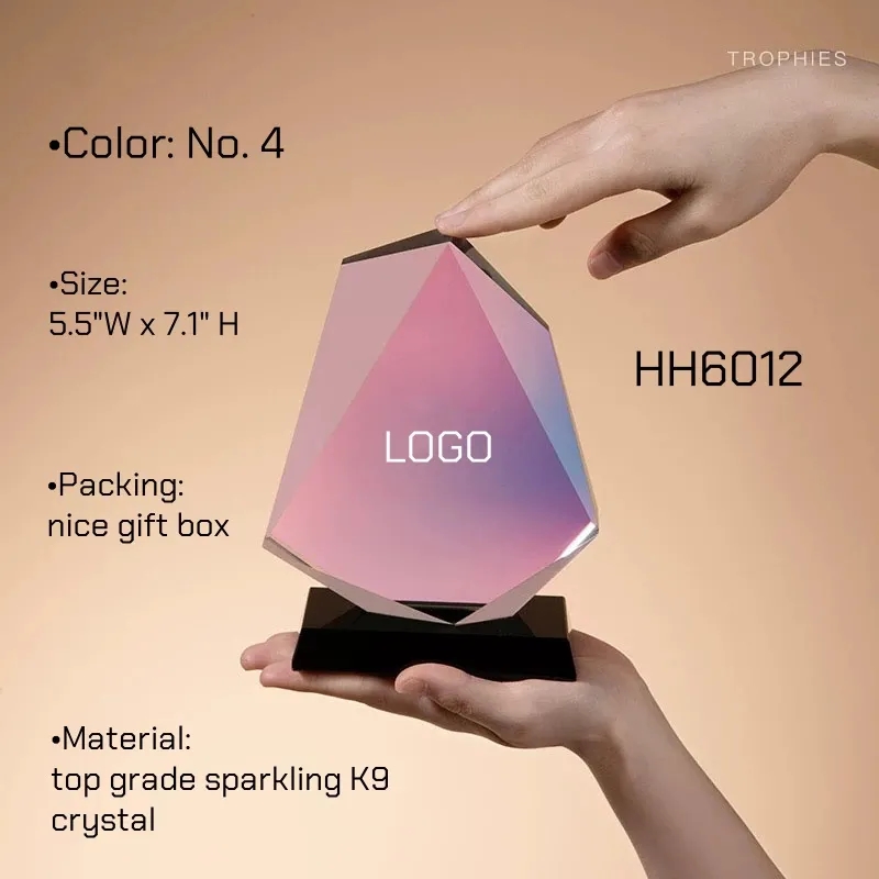 NEW Color Changing Crystal Trophy Award BULK 6