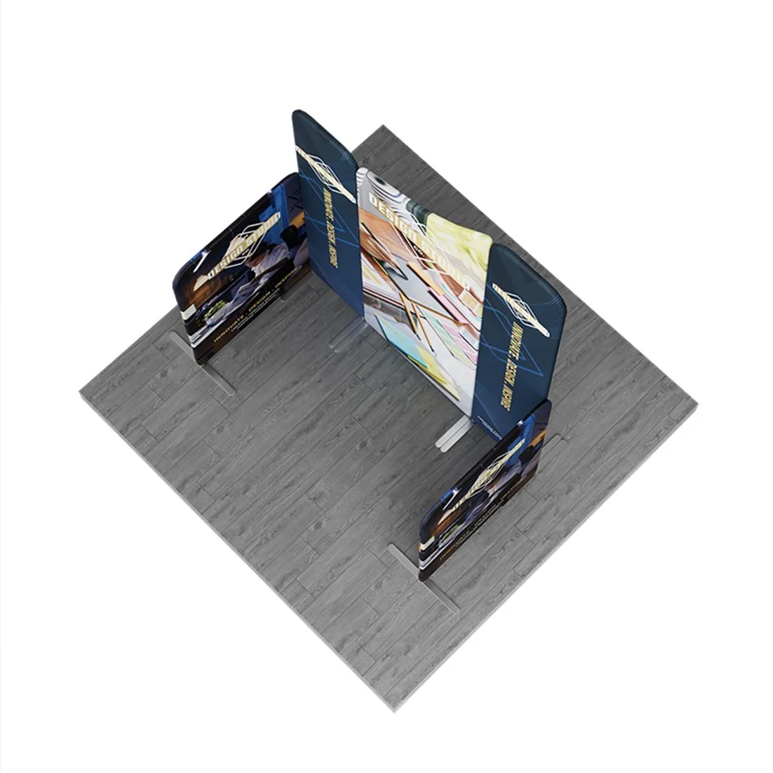 6.5ft Magnetic Modular Fabric Display - Five Maglock Panels 11