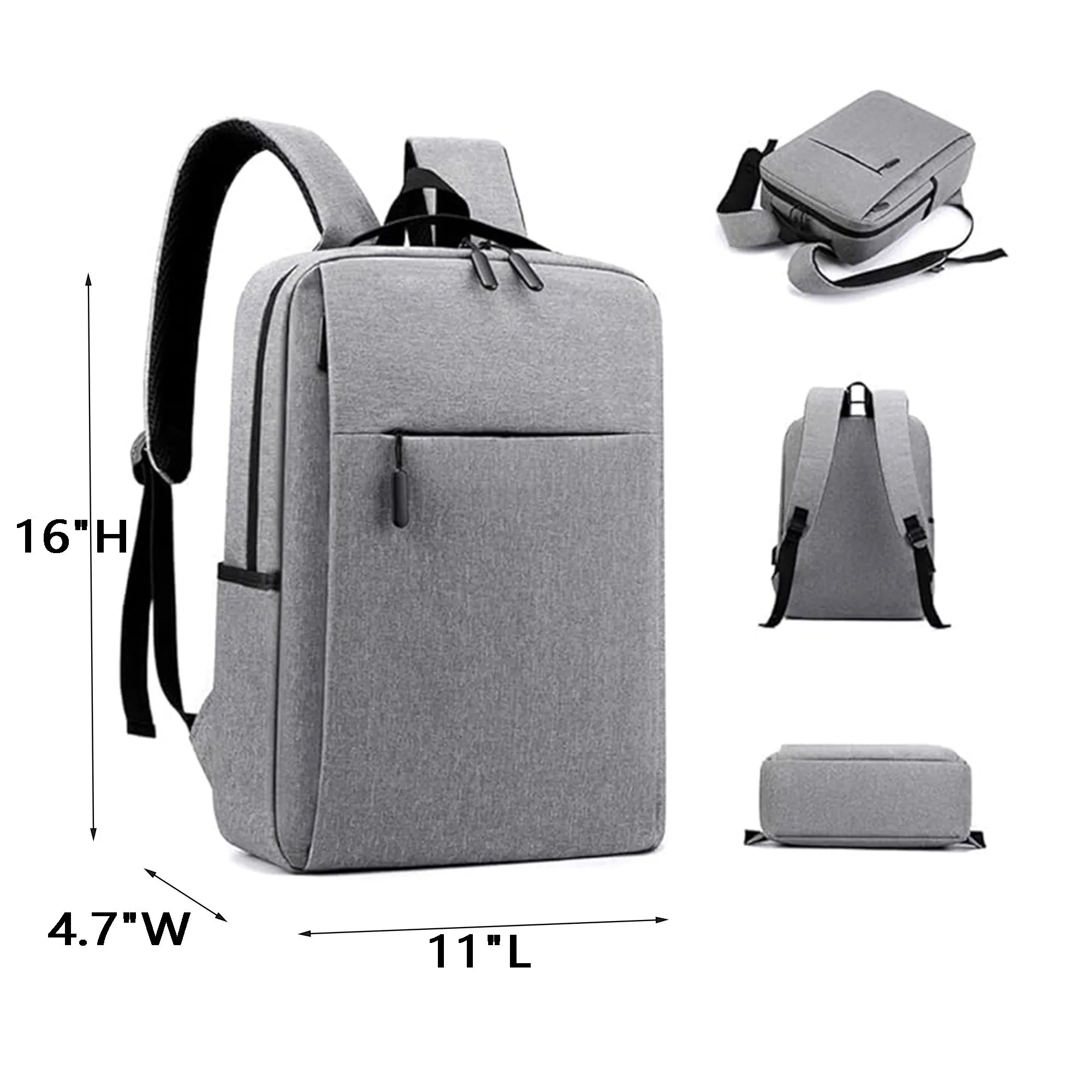 16" Laptop Bag USB Charging Backpack 6