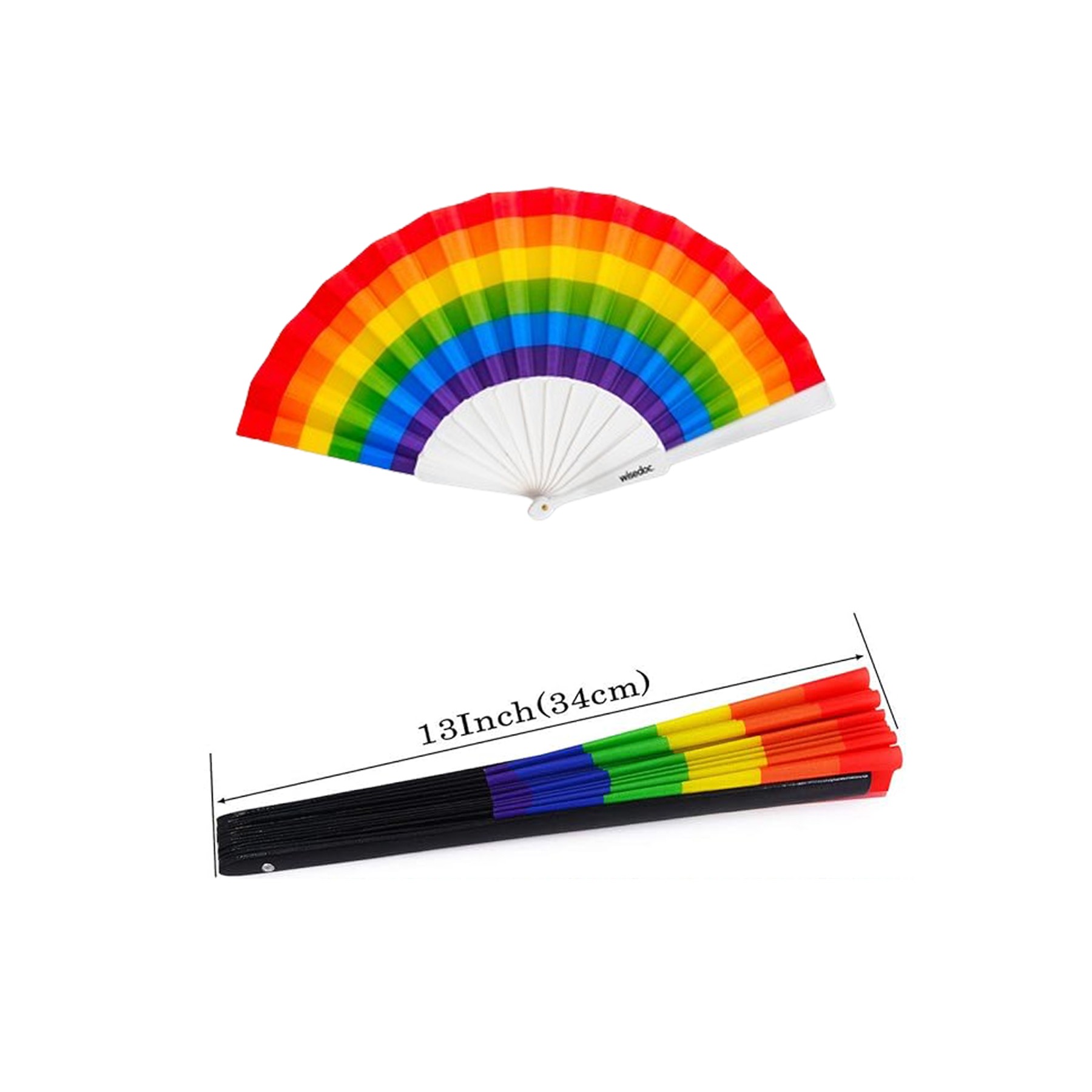 Foldable Rainbow Hand Fans 2