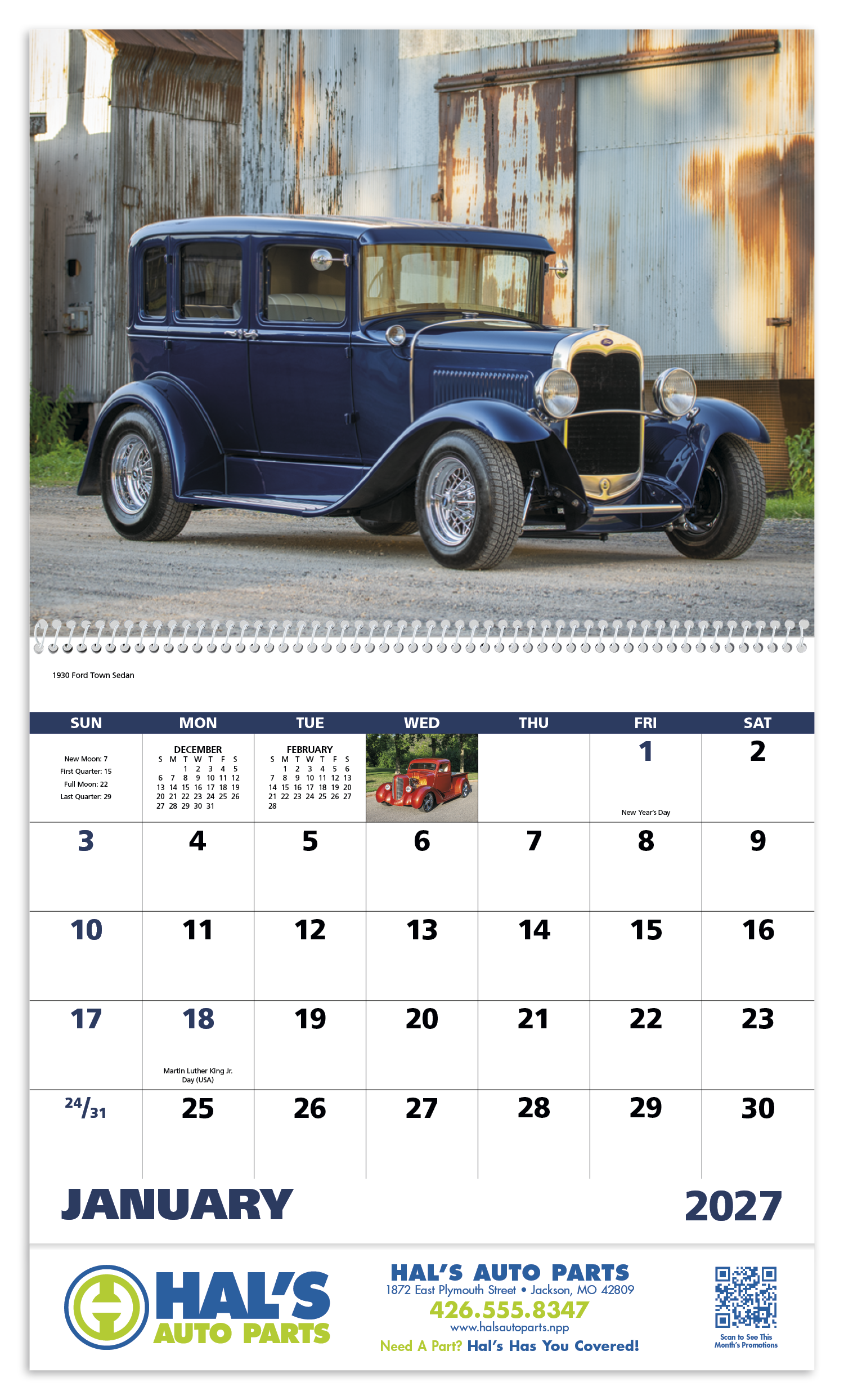 Good Value™ Street Rods - Spiral Calendar 56