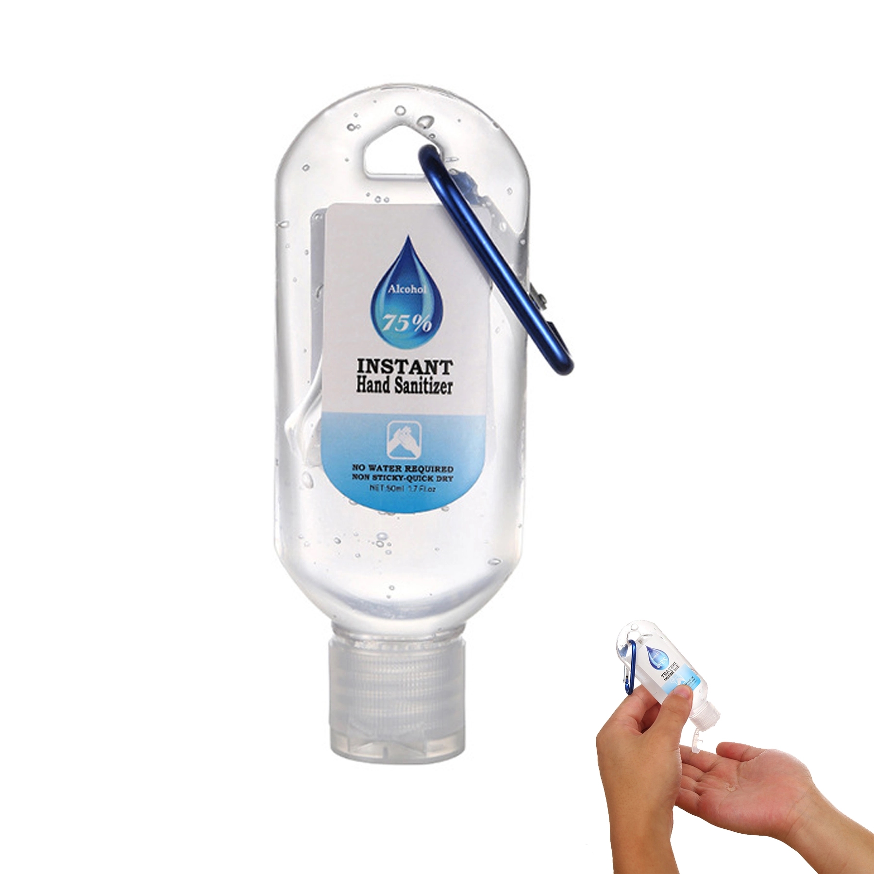 2oz Portable Antibacterial Hand Sanitizer with Keychain 1