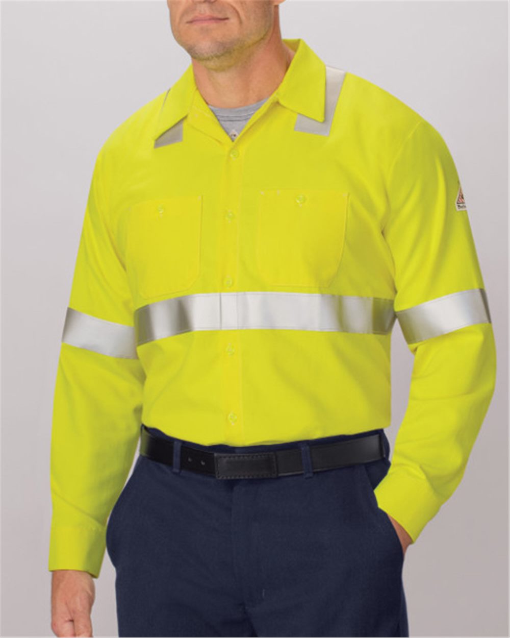 High Visibility Long Sleeve Work Shirt Tall Sizes
