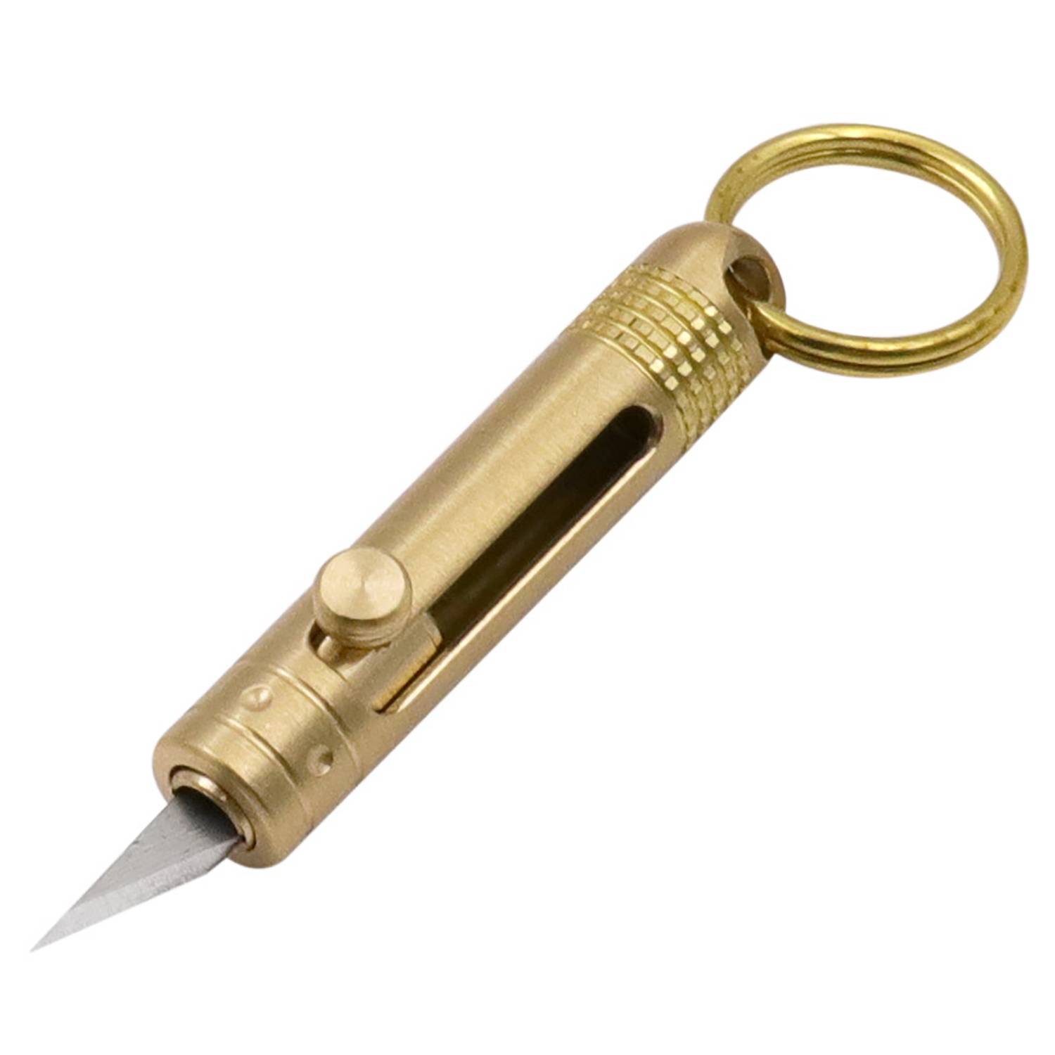Mini Brass Utility Knife Keychain 6